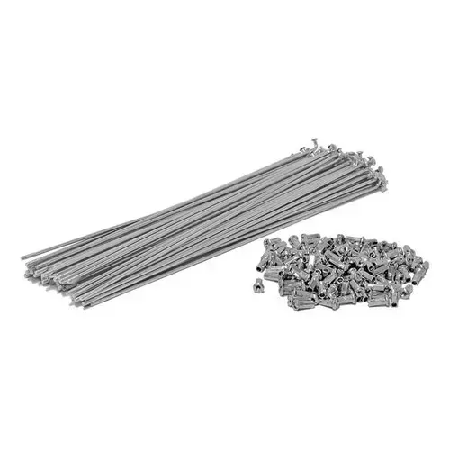 Conjunto de raios e niples Inox 255x2,5mm (grosso) p/ aro 26