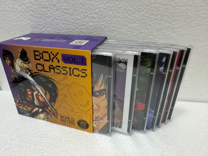 Box Neo Geo CD com 7 Jogos Prensados Completos com Manual Colorido