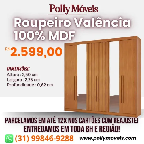 Guarda Roupa Valência! Pronta Entrega!