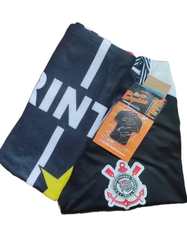 Kit Corinthians - Toalha de Praia + Camisa Torcedor M + Cheirinho Veicular