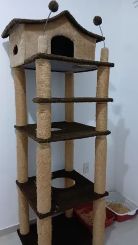 Torre 3 andares arranhador para gatos