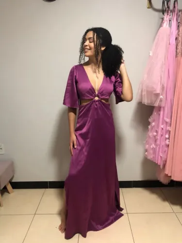 Vestido rosa fúcsia festa