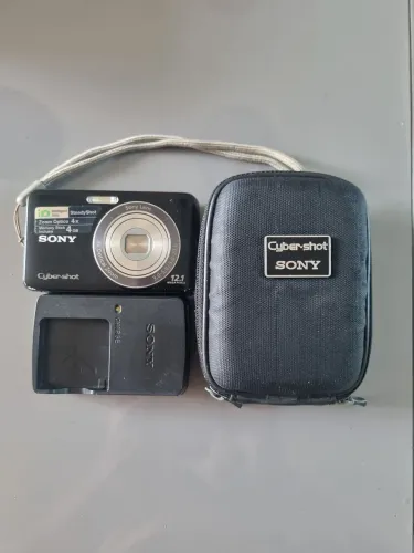 Câmera Sony Cyber Shot 12.1 mega pixel cartão 4g com caseb