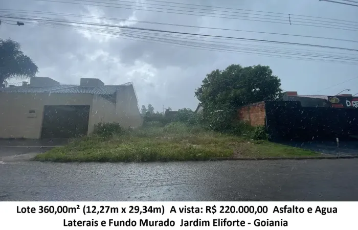 Leia a descrição: Lote 360,00m² (Asfalto e Agua) Jardim Eliforte