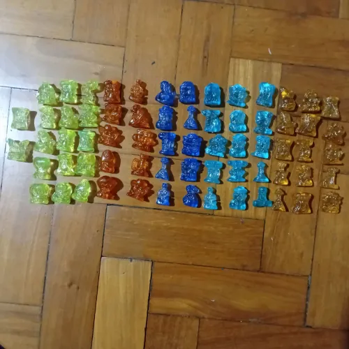 Lote com 67 geloucos com glíter oficiais da coca cola