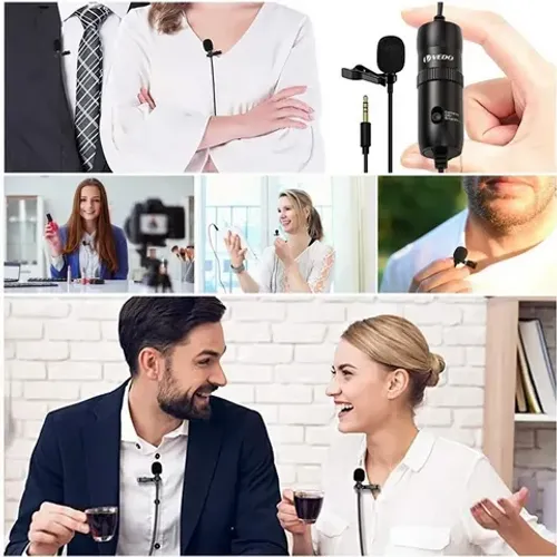 Microfone Lapela Knup KP-920 Condensador Omnidirecional c/ Fio 6m P/ Celular DSLR