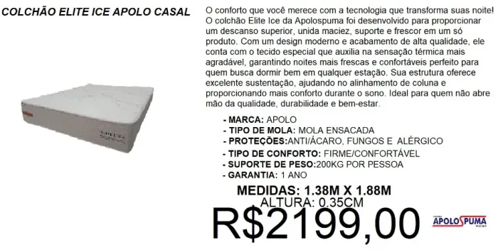 COLCHAO CASAL A PRONTRA ENTREGA