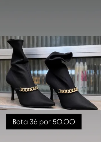 Bota preta camurça