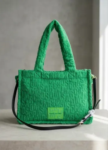 Bolsa Marc Jacobs Monogram Terry Tote Verde - Sem Uso