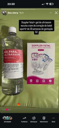 Doppler fetal com gel de ultrassom
