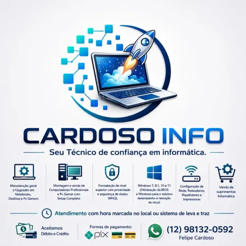 Manutenção em Notebook, Desktop Cpu e Pc Gamer - Informática