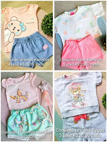 Lote roupas infantis menina novas! Verão