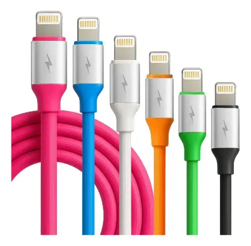 Kit 10 Cabos Carregador 2 Metros Silicone Para Iphone Ipad