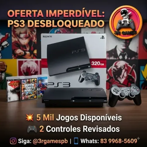 Ps3 Revisado 2 Controle e Caixa