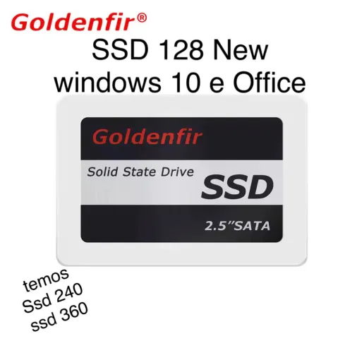 Ssd 128 Goldenfir novo c windows e Office - temos memoria ram dd3 dd4