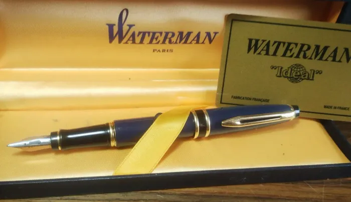 Caneta tinteiro Watermann azul