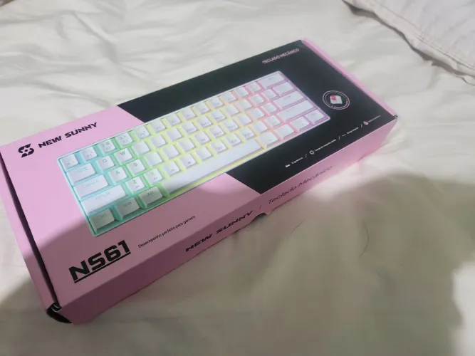 NS61 -NOVO- TECLADO GAMER MECÂNICO RED