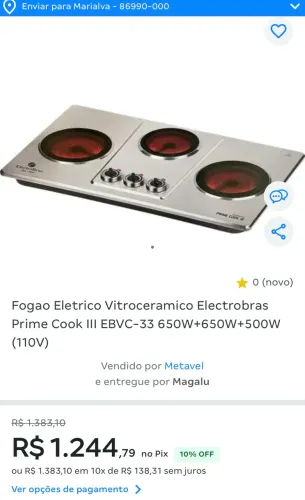 Fogão elétrico