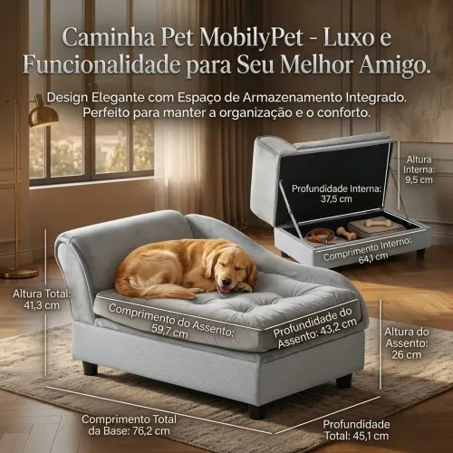Caminha Pet com Baú