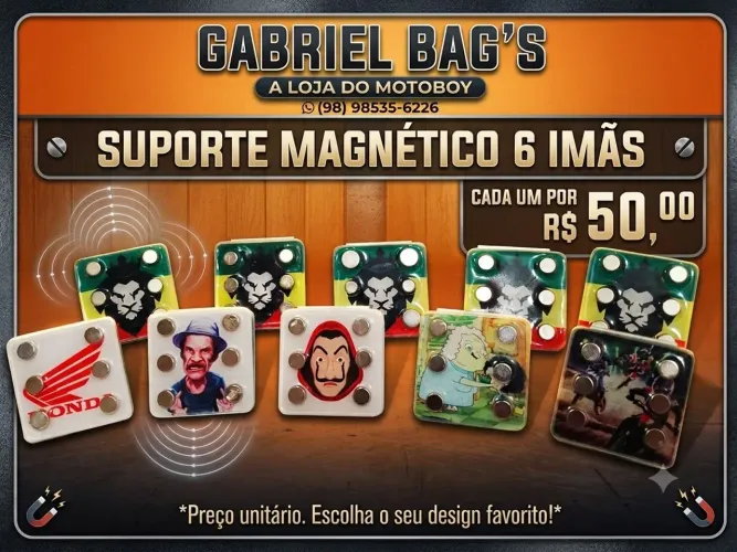 Suporte magnético para Motoboy