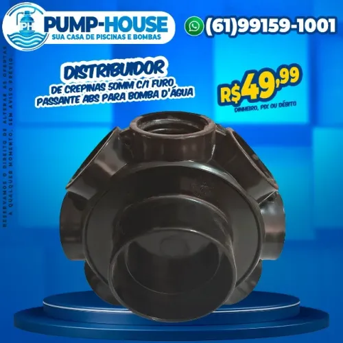 Distribuidor de Crepinas 50MM C/1 Furo Passante ABS