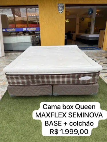 Cama box Queen Size MAXFLEX SEMINOVA - ENTREGO