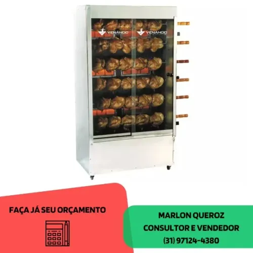 Assadeira de Frango 6 Espetos Venâncio a Gás