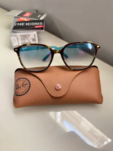 Óculos de Sol Ray-Ban Leonard Rb2193 Tartaruga Azul Feminino