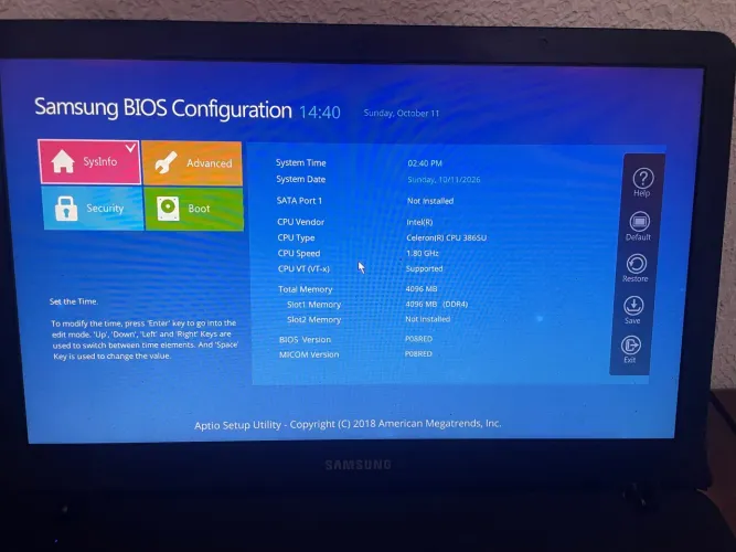 Notebook Samsung NP300e5m com defeito