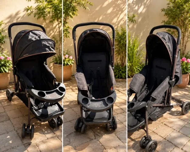 CARRINHO DE BEBÊ COM BEBÊ CONFORTO