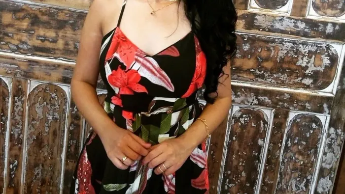 Vestido longo estampado