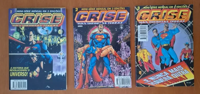 Minissérie Crise nas Infinitas Terras 1 a 3 (Completa) - Ed. Abril (1989)