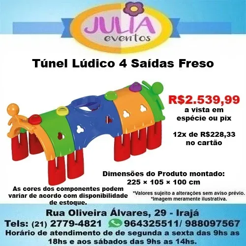 Túnel Lúdico 4 Saídas Freso