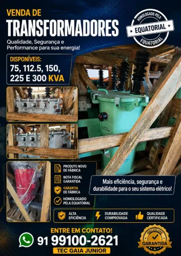 Vendo transformadores 75 ate 1000 kva (novos e seminovos)