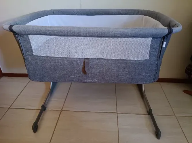 Berço Safety First - side by side cinza mescla