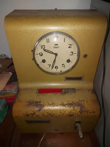 Relógio de Ponto Antigo DIMEP - Vintage/Industrial