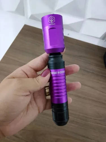 Máquina de Tatuagem Pen Poseidon Sem Fio (Wireless) + Kit Completo de Brindes
