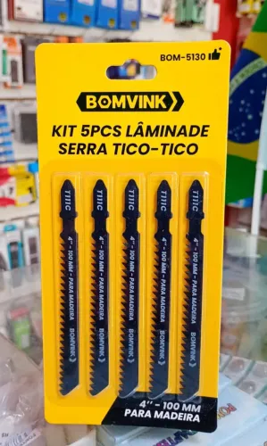 Kit Jogo 5 Lâminas De Serra Tico-Tico Madeira 4 100mm - Novo