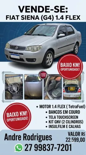 Fiat Siena Tetrafuel 1.4 MPI Fire Flex 8V 4P 2007