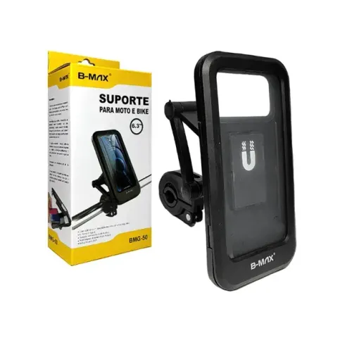 Suporte Celular Magnético 360° À Prova D'Água para Moto e Bike Universal com Case