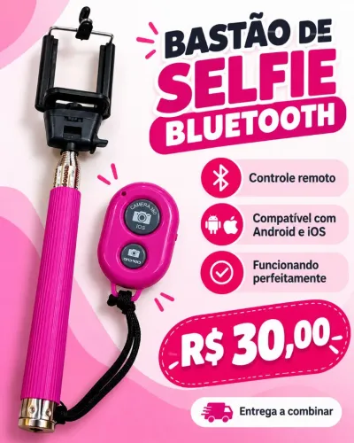 Bastão de selfie bluetooth