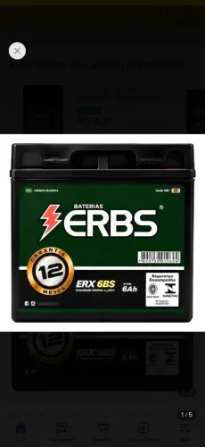 Vendo bateria Erbs 6 amperes