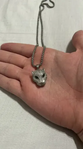 Colar Pantera de Zircônia e prata 925