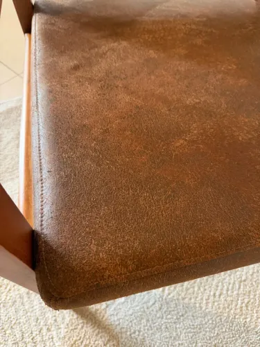 Cadeira de Design em Madeira com Palhinha - Estilo Modernista/Vintage