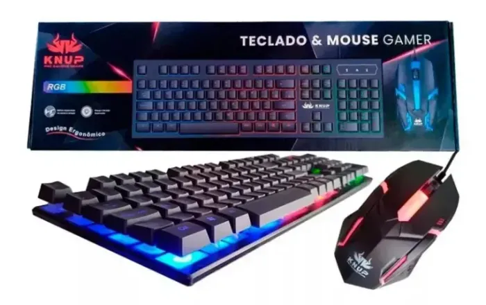  Kit Teclado E Mouse Gamer Knup