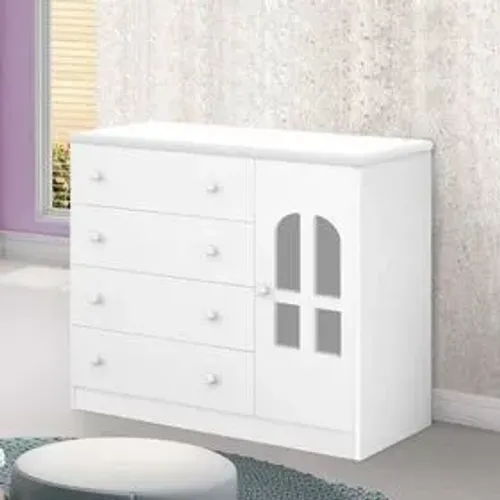 Cômoda Sapateira Infantil Com 1 Porta e 4 Gavetas - (Oferta)!!