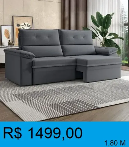 Sofa confortavel-sofa cama cinza