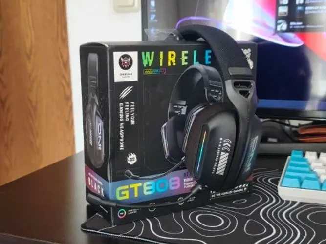 Headset sem fio Onikuma Gt808 wireless, com RGB - Novo