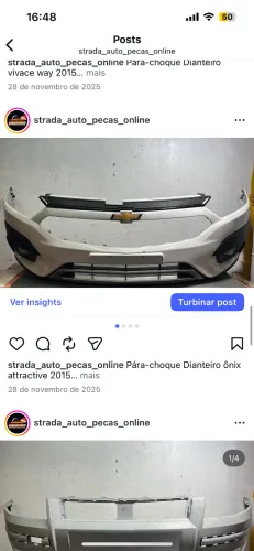 Pára-choque dianteiro ônix attractive 2015