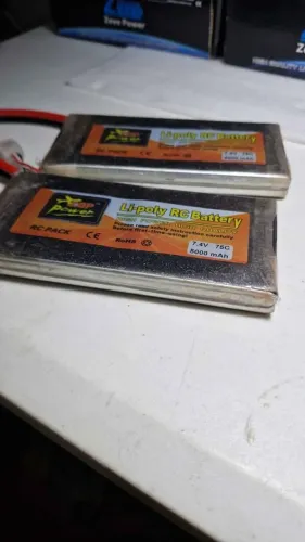 Bateria lipo 2s 5000mah 75c automodelo carrinho controle CADA